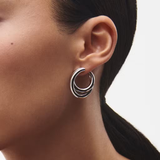 PENDIENTES ORO LISO BUCLE INFINITO MEDIANOS