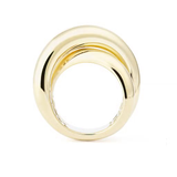 ANILLO ORO LISO BUCLE INFINITO GRANDE