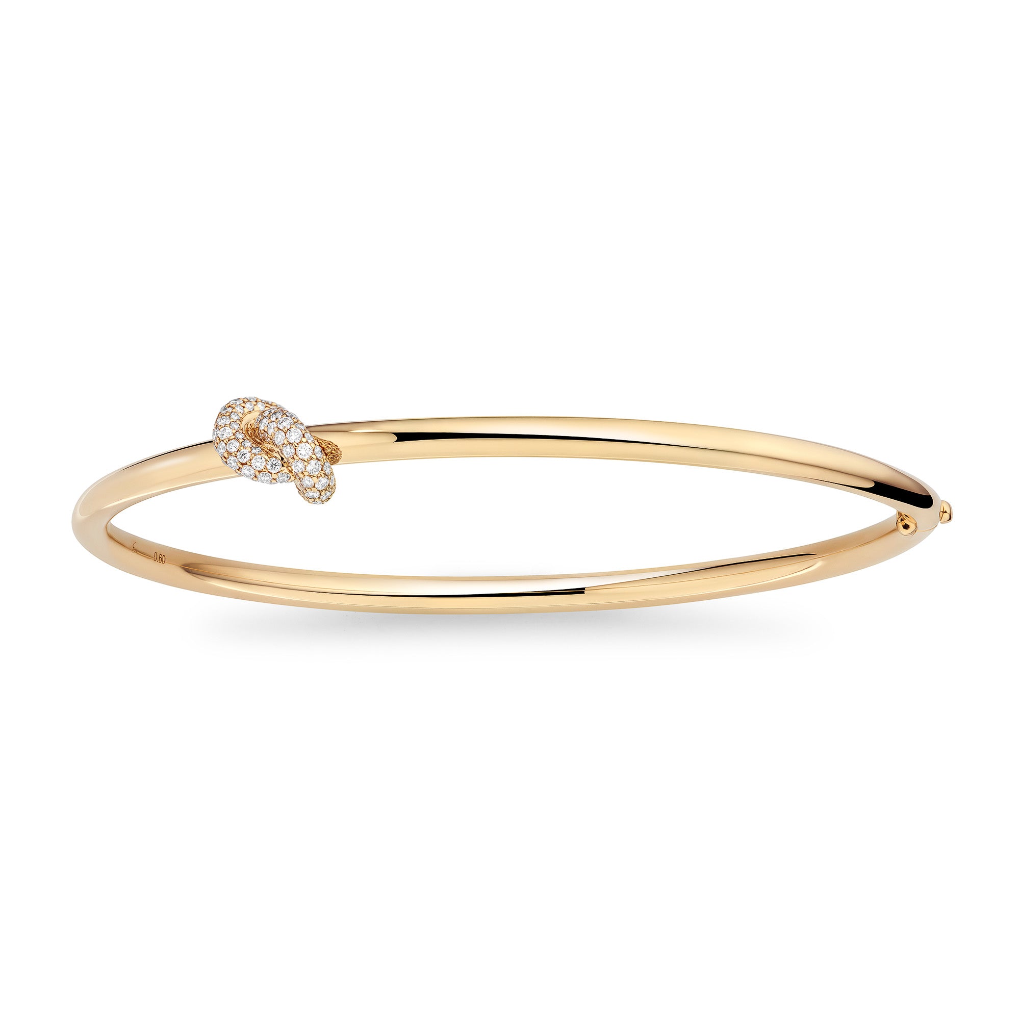 Legacy Knot Bangle Pave | 18K Gold Bangle | Engelbert 1920 U
