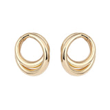 PENDIENTES ORO LISO BUCLE INFINITO MEDIANOS
