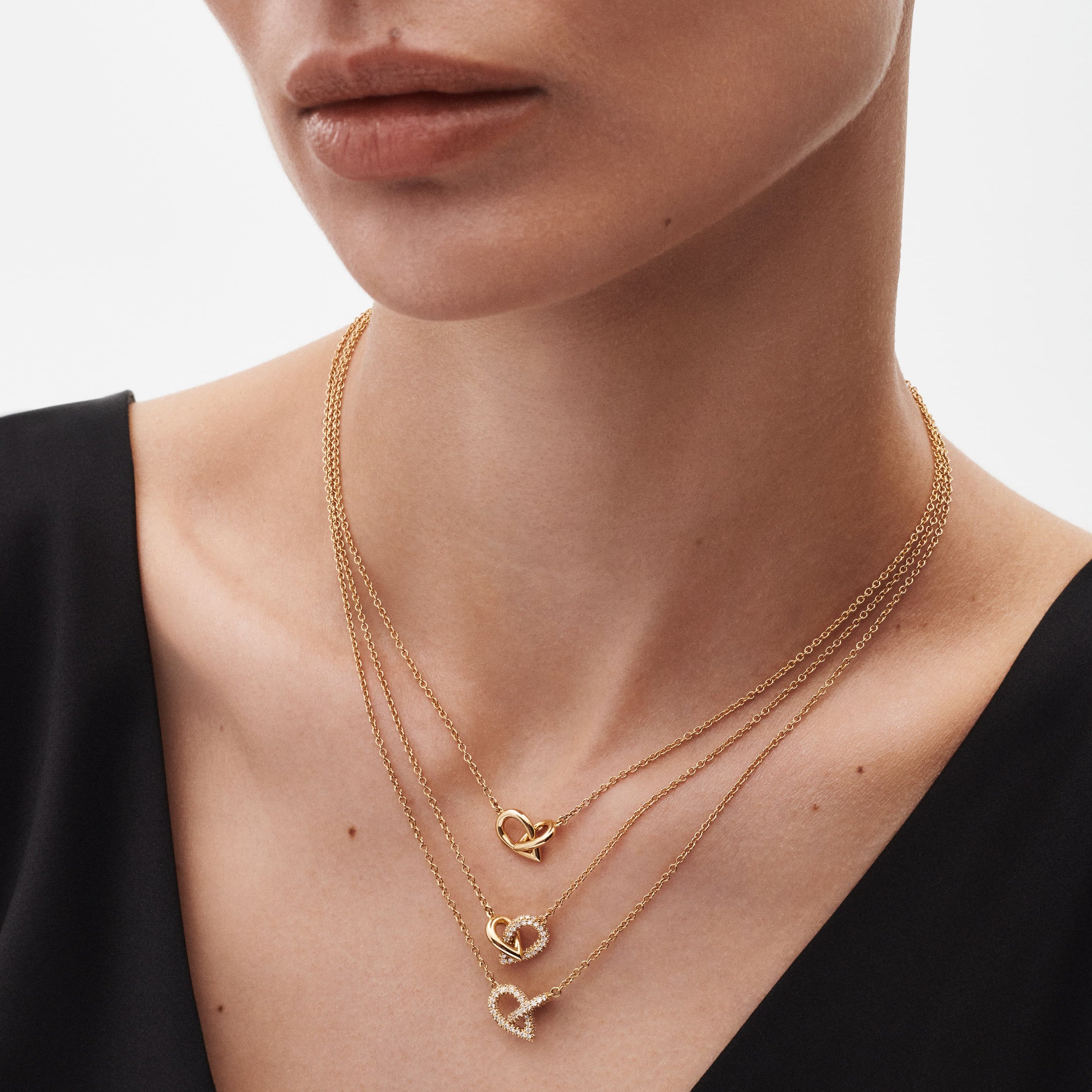 Drop Link Pendant Half Pave