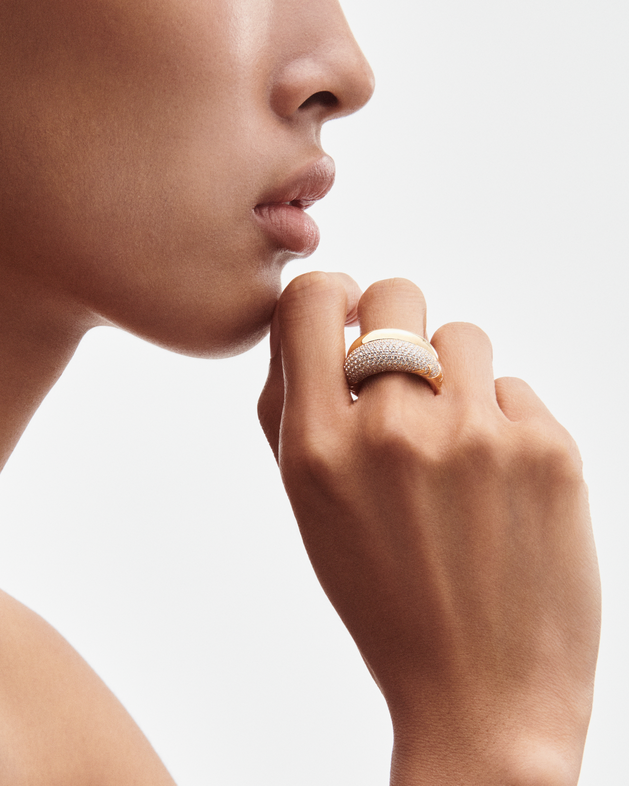 New York 66 Dome Ring Pave Big