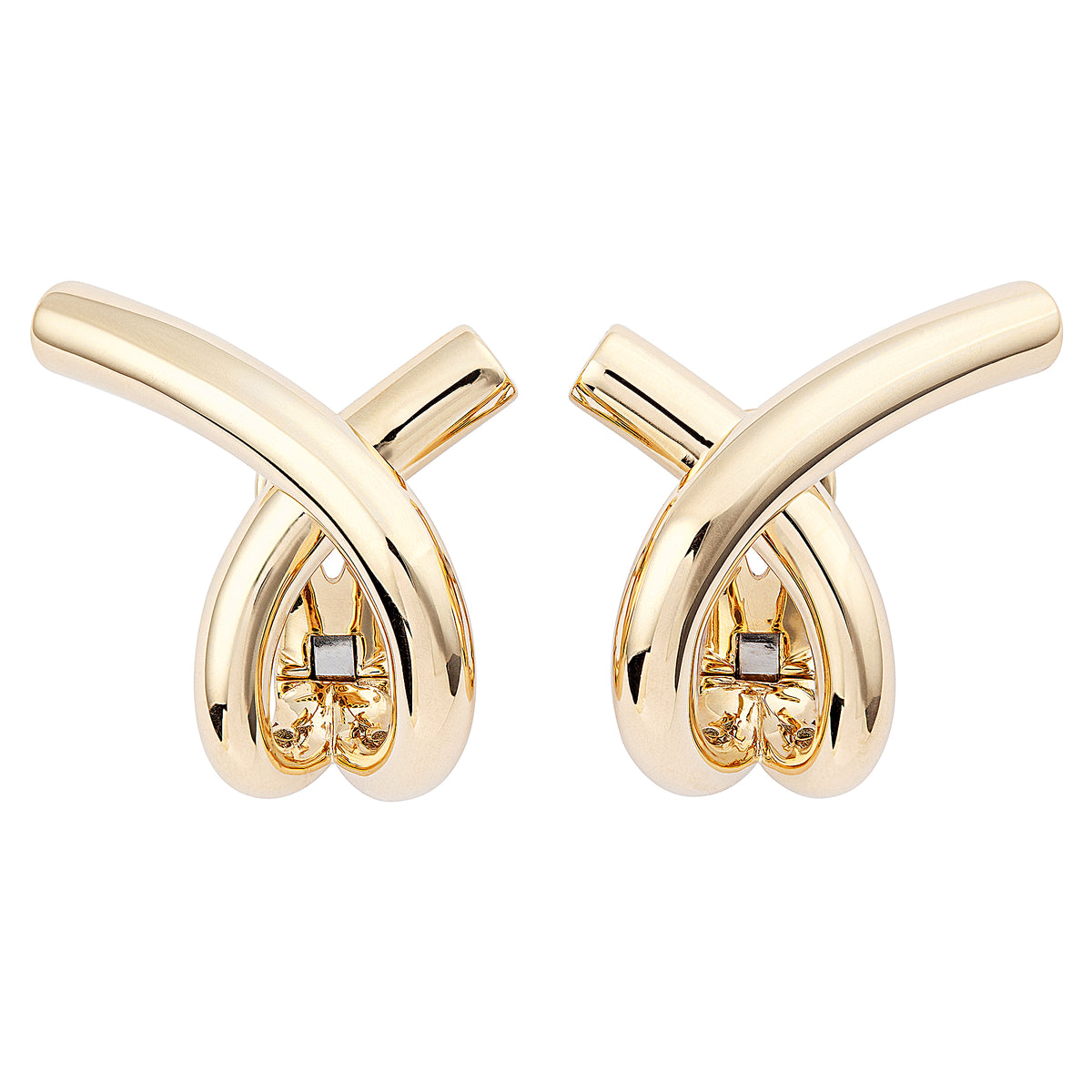 Cross Loop Earrings | 18K Gold Ring | Engelbert 1920 US