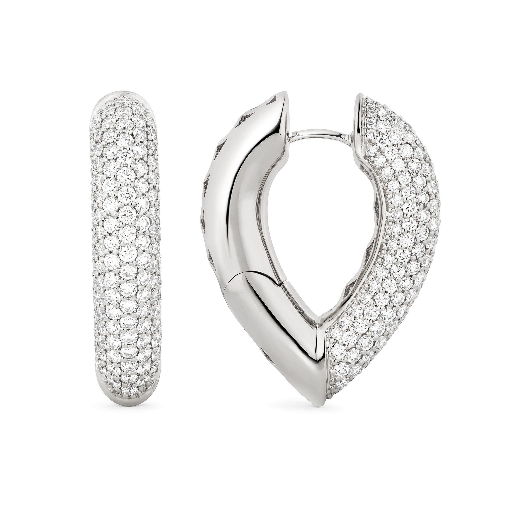 Drop Link Earrings Pave Big