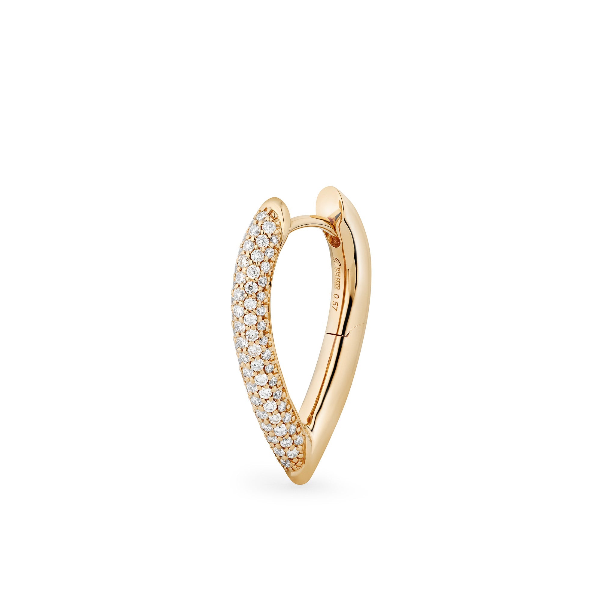 Drop Link Earrings Pave Small