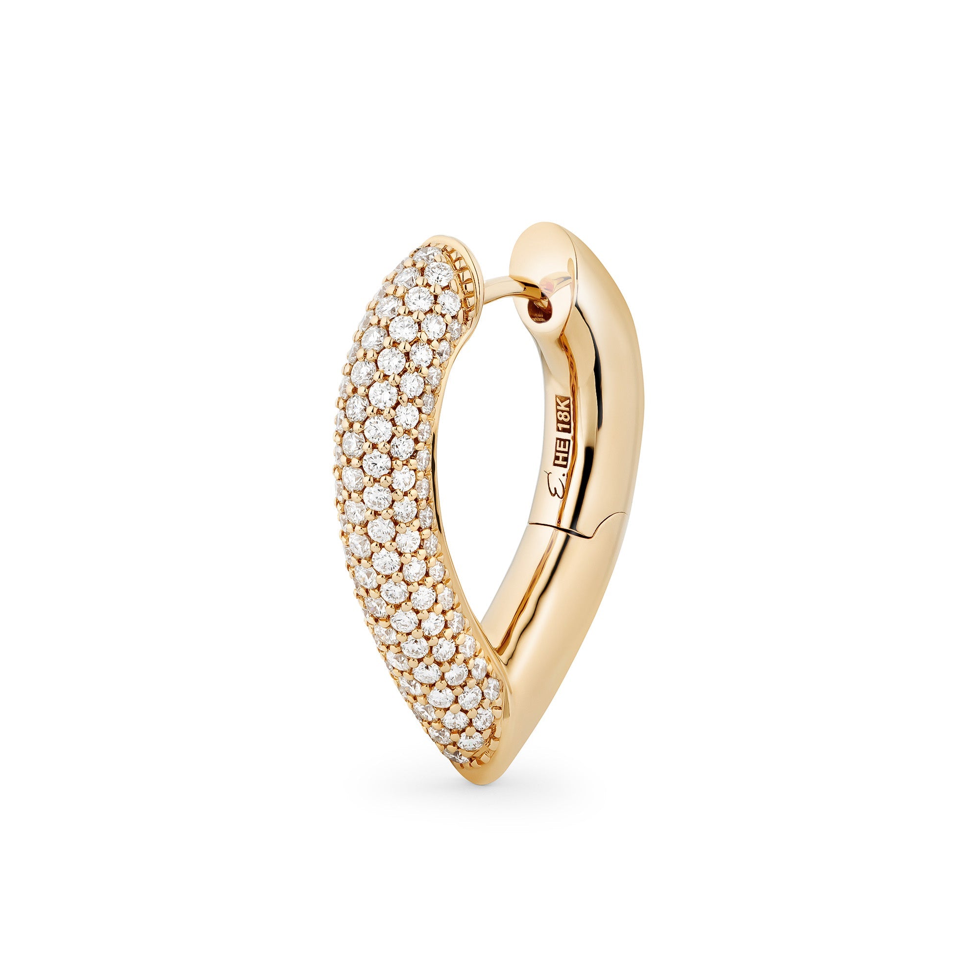 Drop Link Earrings Pave Medium