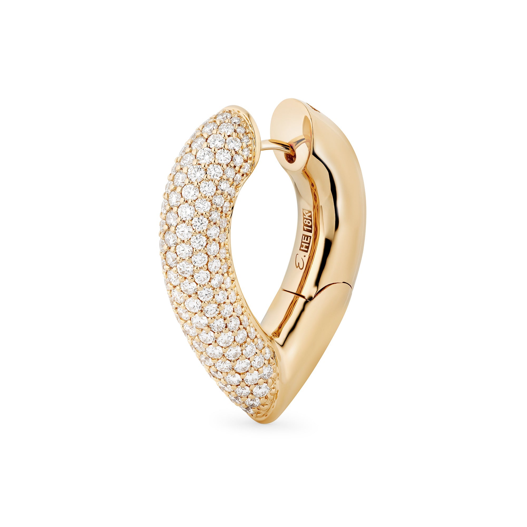 Drop Link Earrings Pave Big