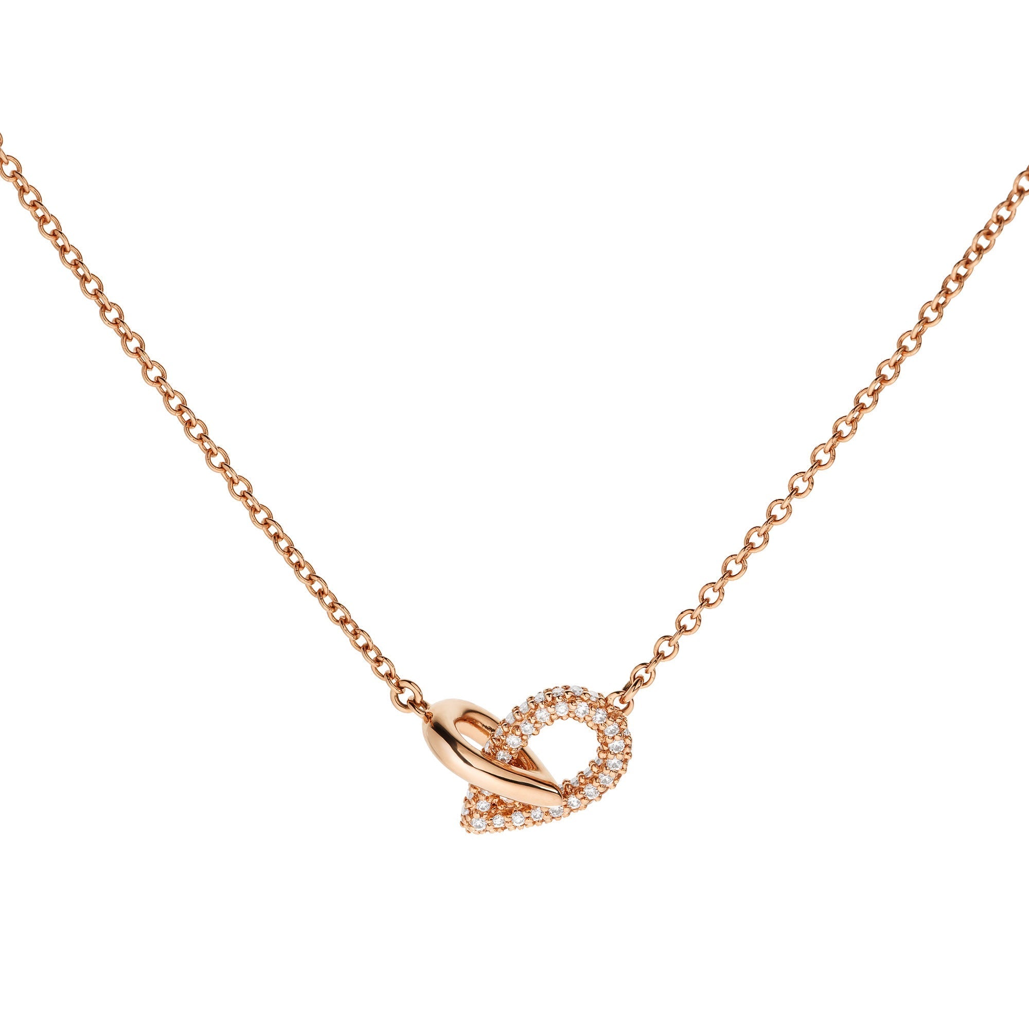 Drop Link Pendant Half Pave