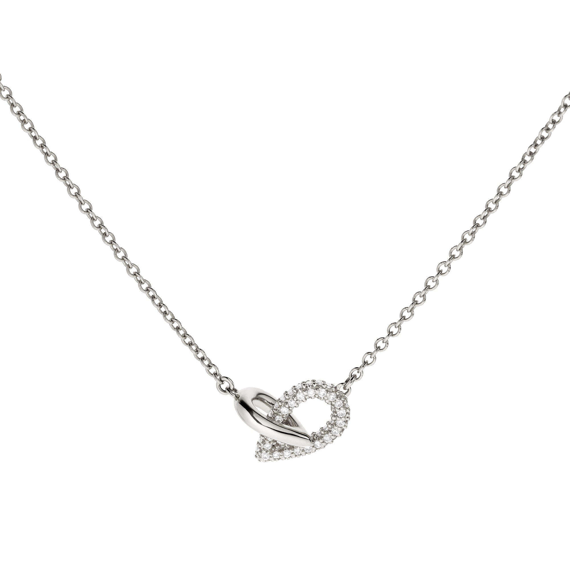 Drop Link Pendant Half Pave