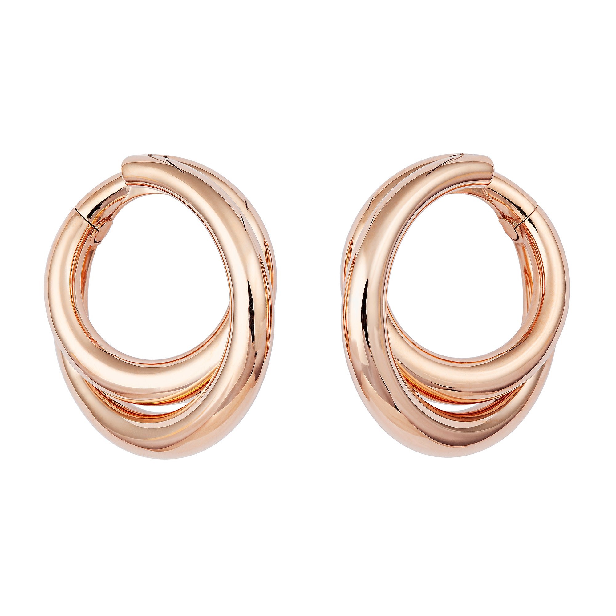 PENDIENTES ORO LISO BUCLE INFINITO MEDIANOS