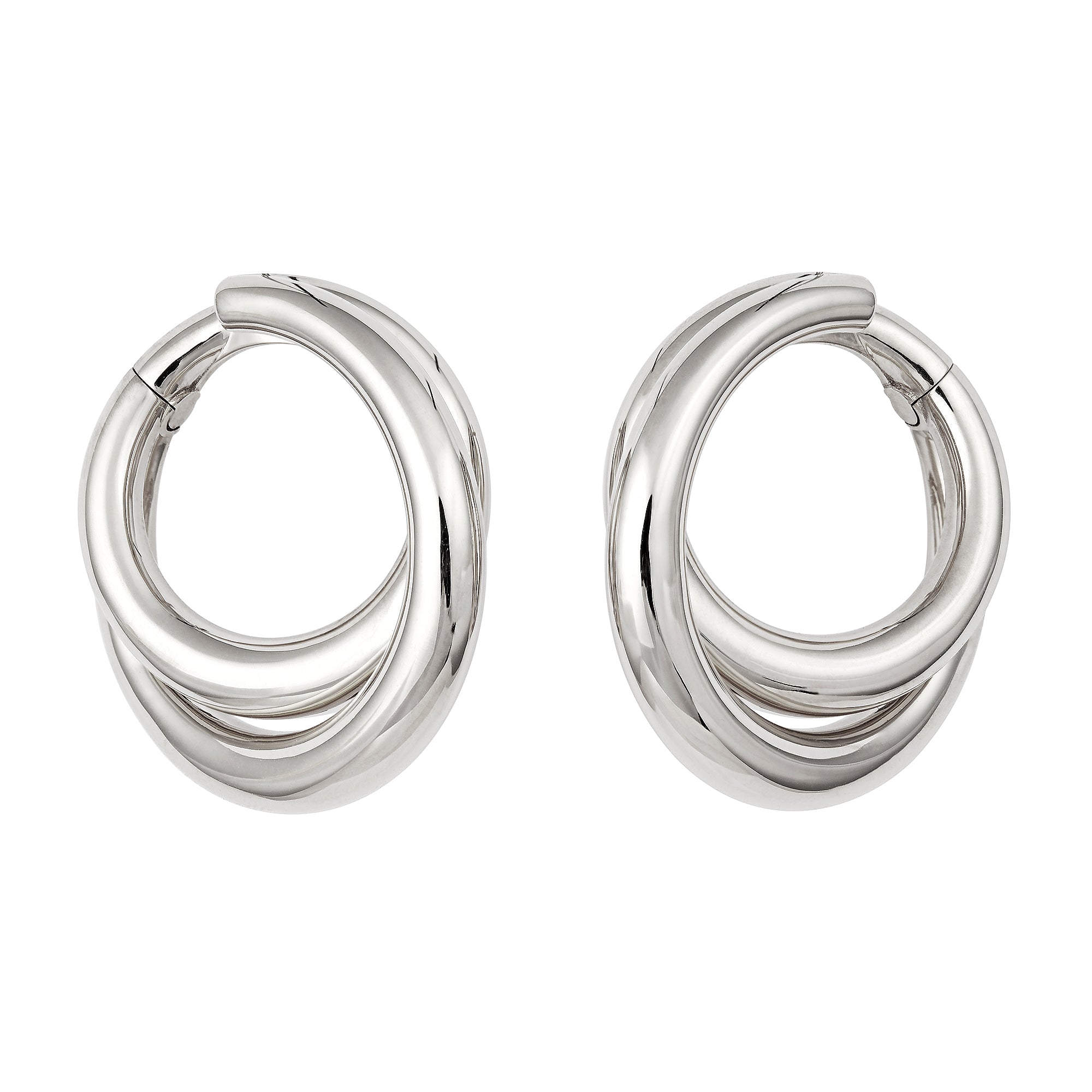 PENDIENTES ORO LISO BUCLE INFINITO MEDIANOS