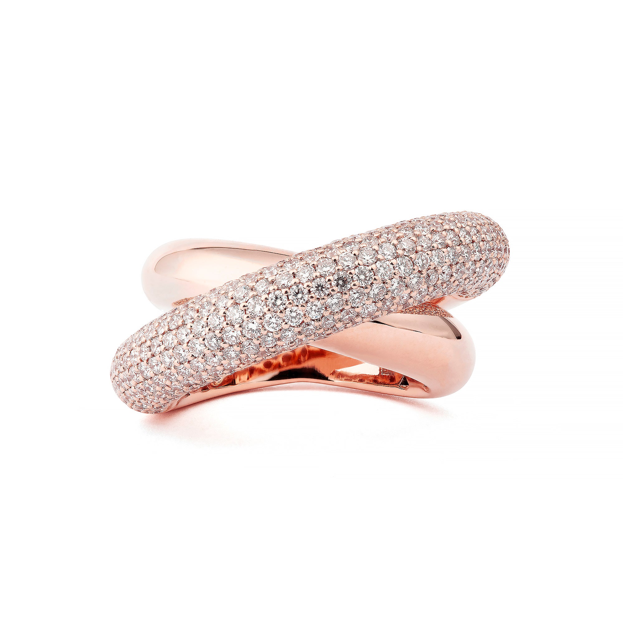 Infinity Loop Ring Half Pave Big