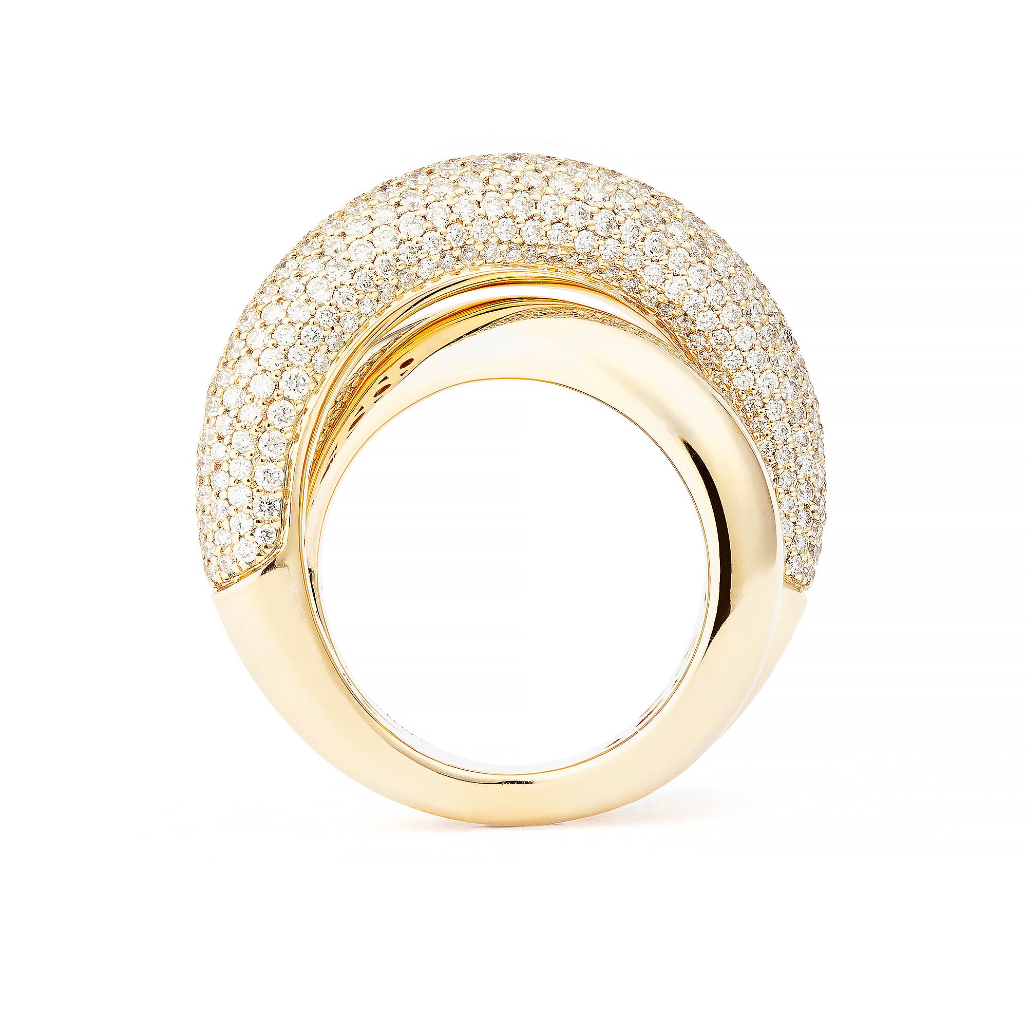 Infinity Loop Ring Half Pave Big