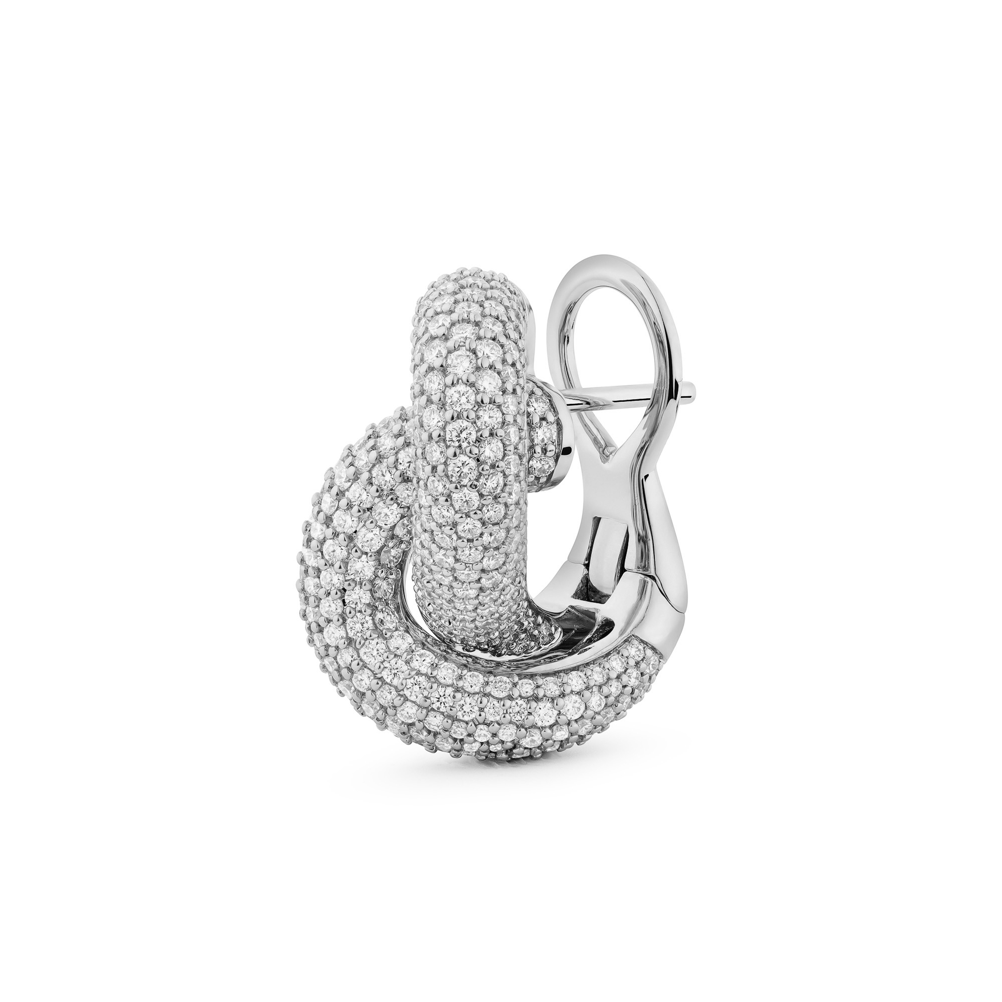 Legacy Knot Earrings Big Pavé