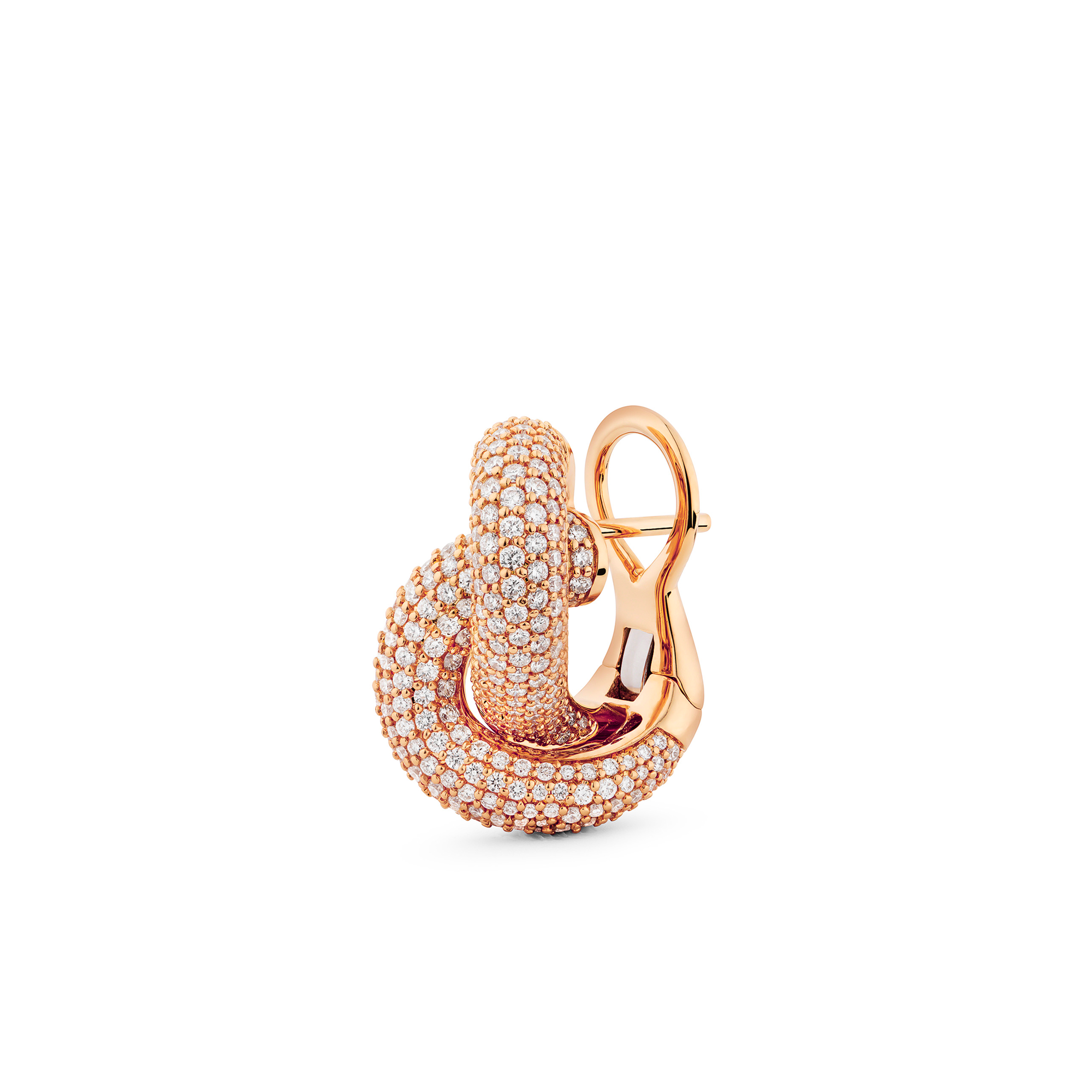 Legacy Knot Earrings Medium Pavé
