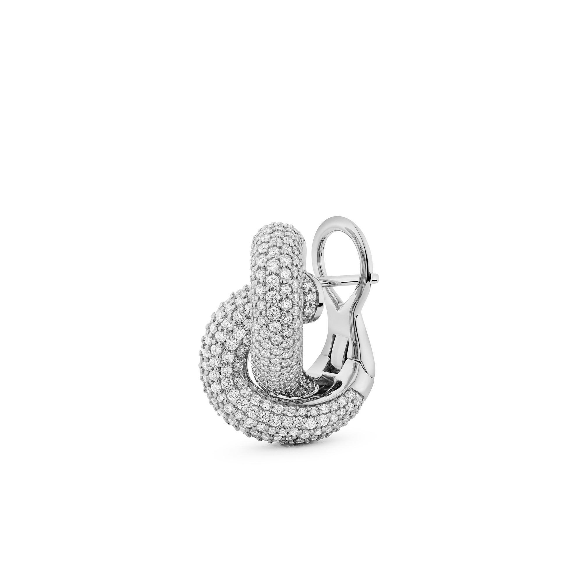 Legacy Knot Earrings Medium Pavé