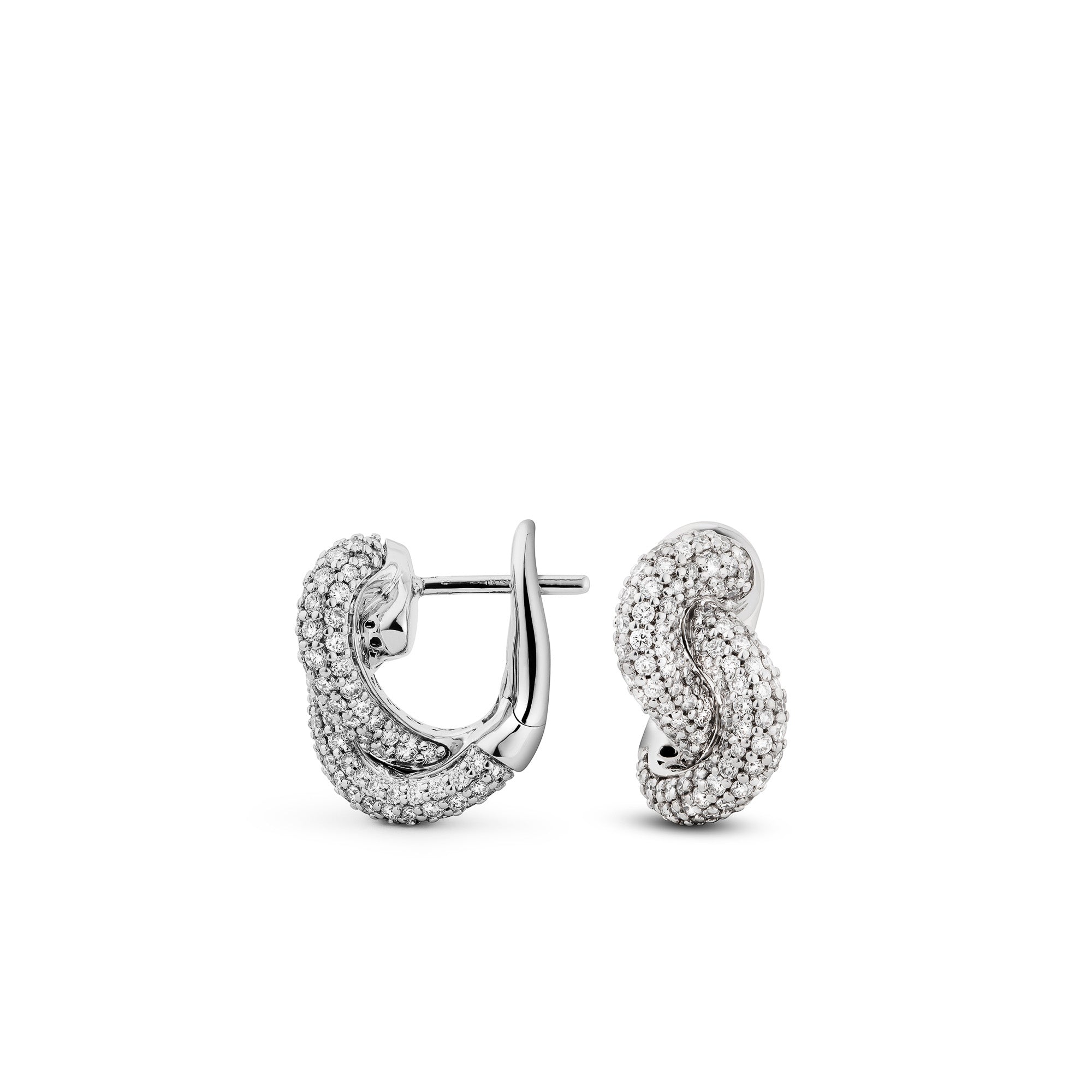 Legacy Knot Earrings Small Pavé