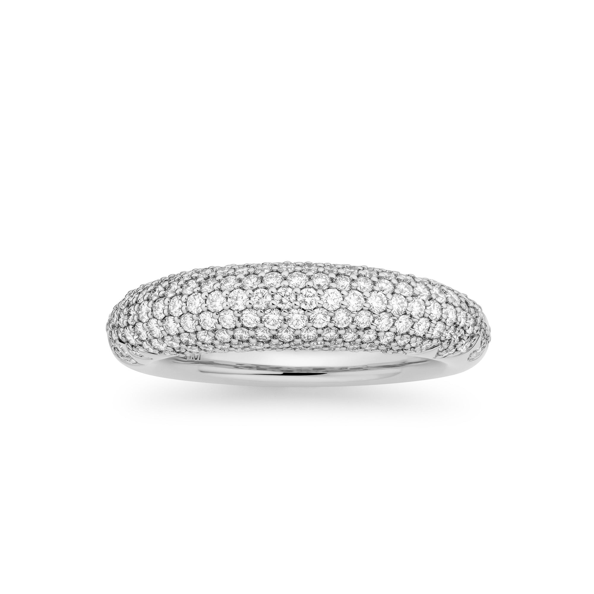 New York 66 Dome Ring Pave Medium