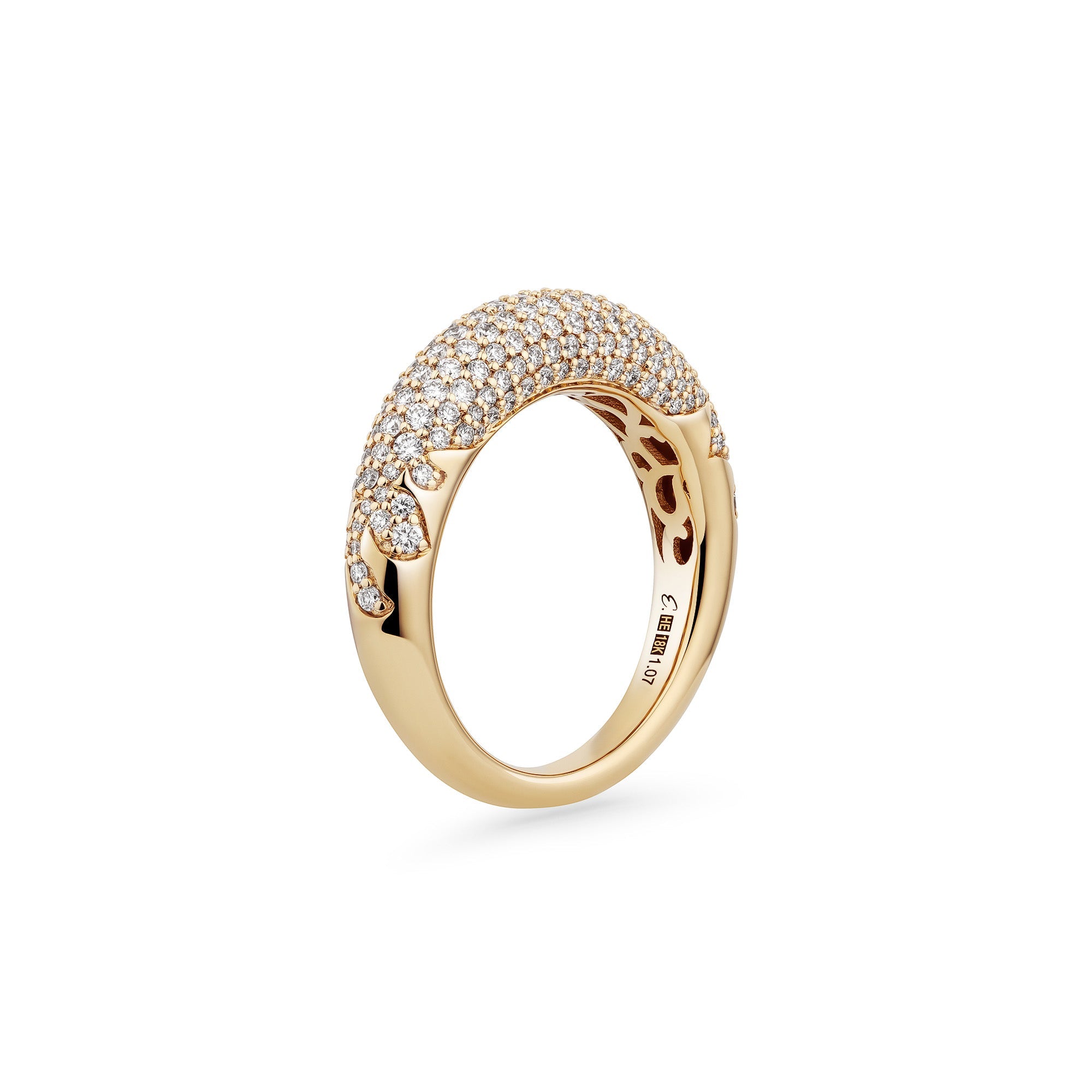 New York 66 Dome Ring Pave Medium