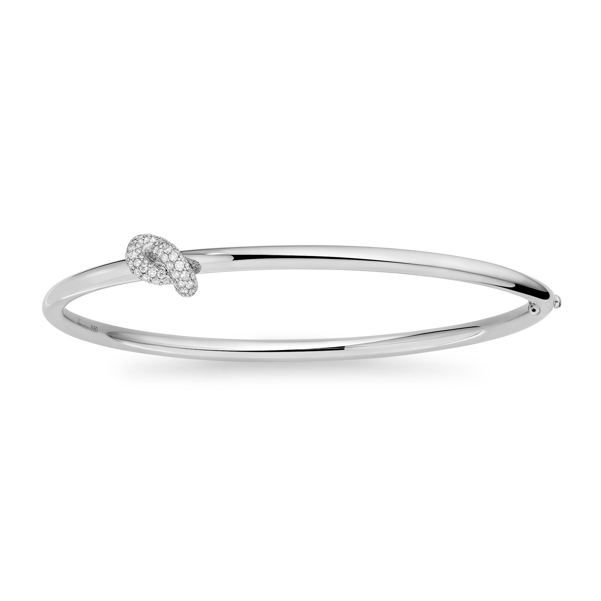 Legacy Knot Bangle Pave | 18K Gold Bangle | Engelbert 1920 U