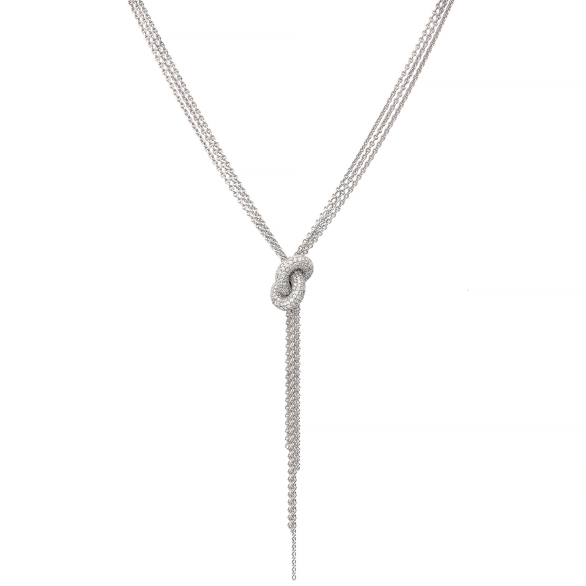 Legacy Knot Necklace Pave Tassel