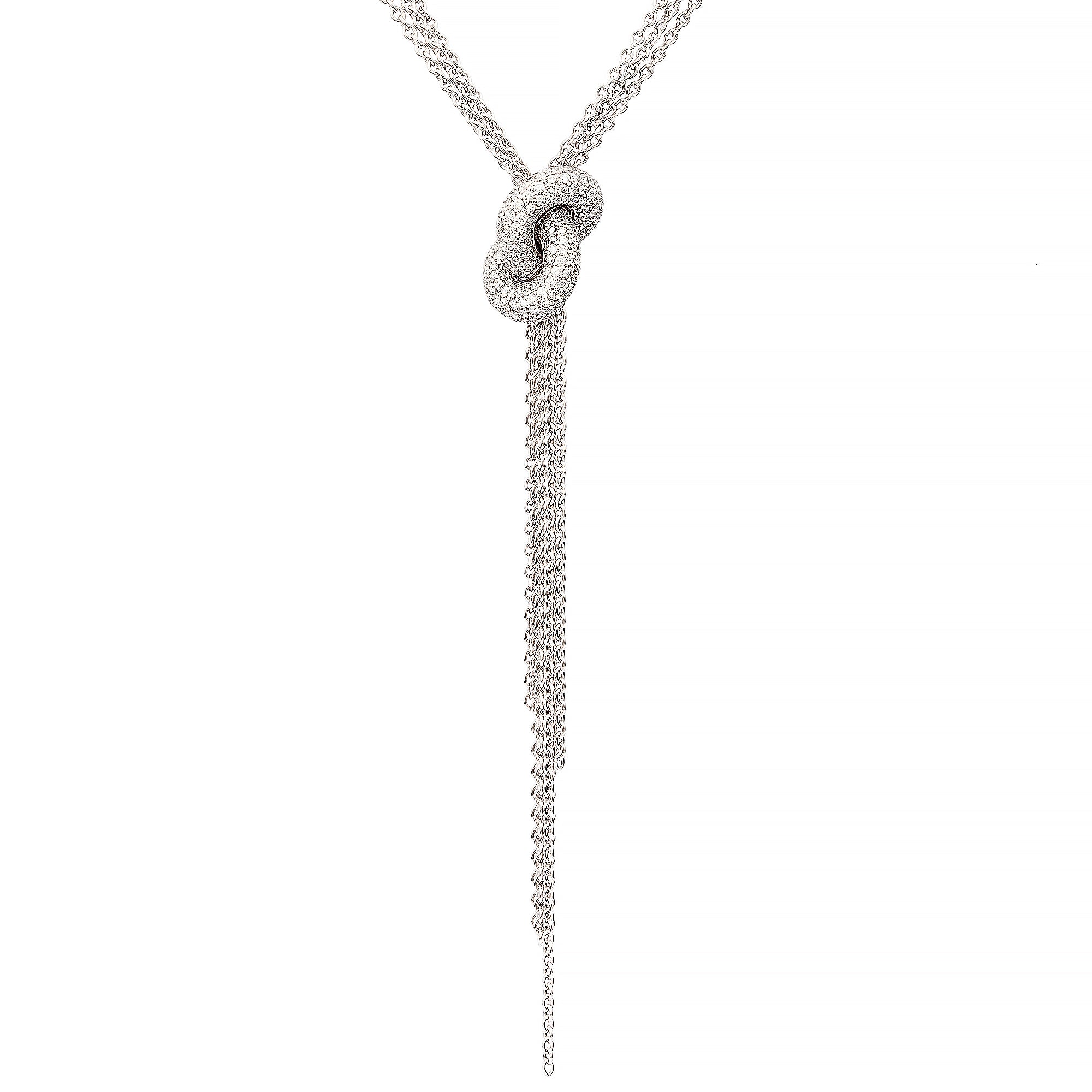 Legacy Knot Necklace Pave Tassel