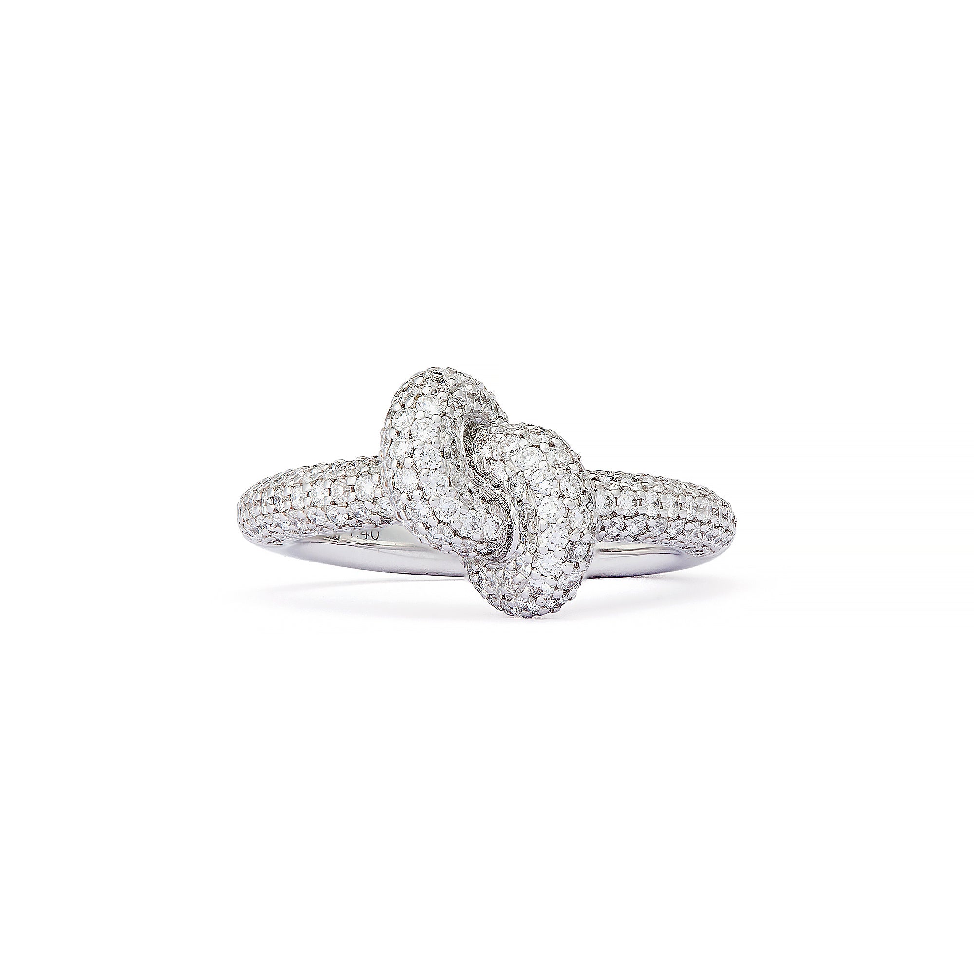 Legacy Knot Ring Pave Small