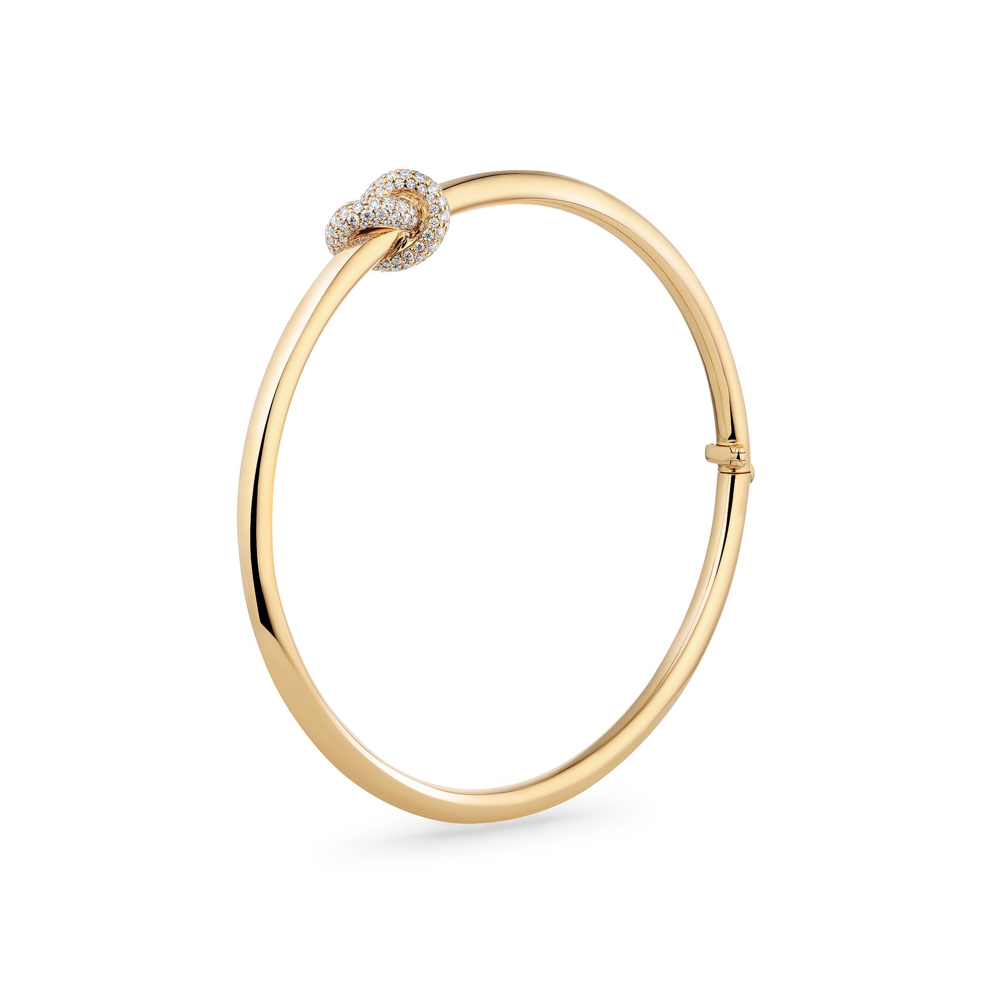 Legacy Knot Bangle Pave | 18K Gold Bangle | Engelbert 1920 U