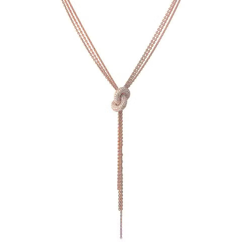 Legacy Knot Necklace Pave Tassel
