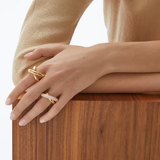 ANILLO ORO LISO BUCLE INFINITO GRANDE